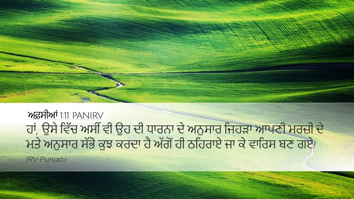 ਅਫ਼ਸੀਆਂ 1:11 PANIRV Bible Verse Image