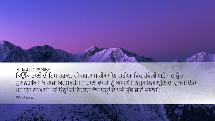 ਅਸਤਰ 1:17 PANIRV Bible Verse Image