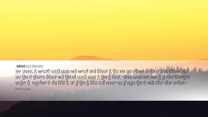 ਅਸਤਰ 6:13 PANIRV Bible Verse Image