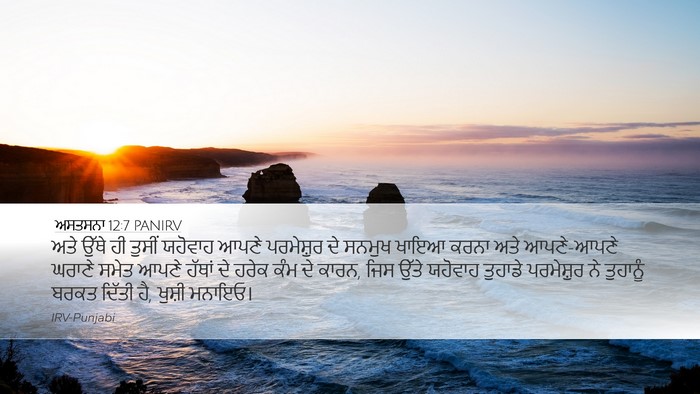 ਅਸਤਸਨਾ 12:7 PANIRV Bible Verse Image