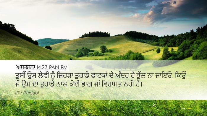 ਅਸਤਸਨਾ 14:27 PANIRV Bible Verse Image