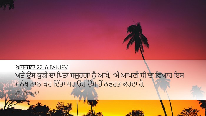 ਅਸਤਸਨਾ 22:16 PANIRV Desktop Wallpaper - ਅਤੇ ਉਸ ਕੁੜੀ ਦਾ ਪਿਤਾ - Desktop Bible Verse Wallpaper