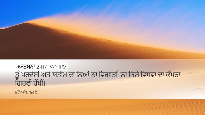 ਅਸਤਸਨਾ 24:17 PANIRV Bible Verse Image