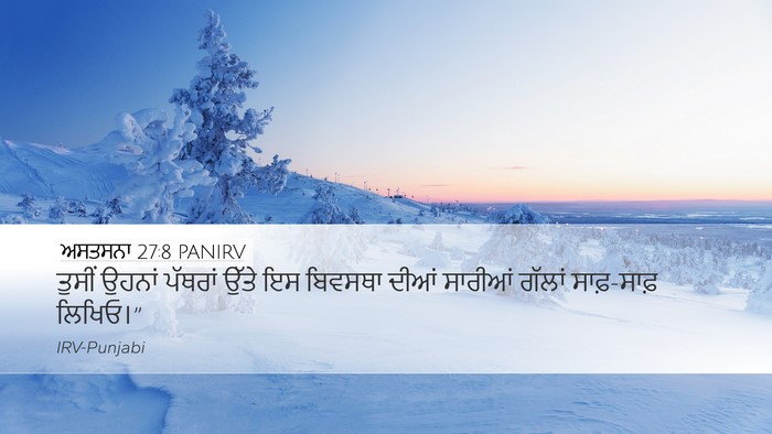 ਅਸਤਸਨਾ 27:8 PANIRV Bible Verse Image