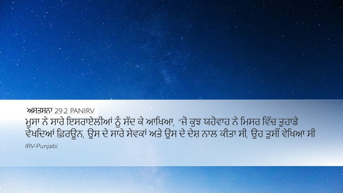 ਅਸਤਸਨਾ 29:2 PANIRV Bible Verse Image