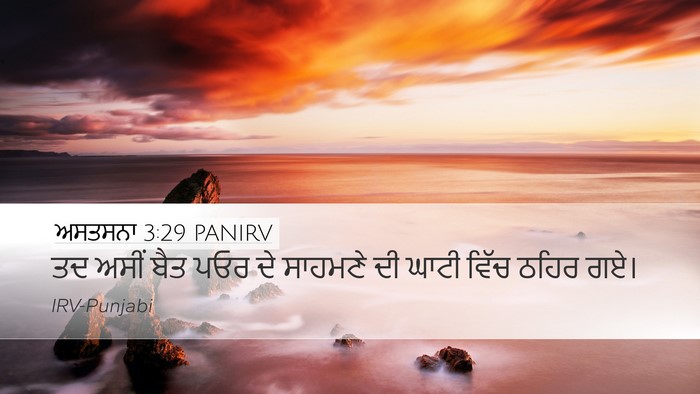 ਅਸਤਸਨਾ 3:29 PANIRV Bible Verse Image
