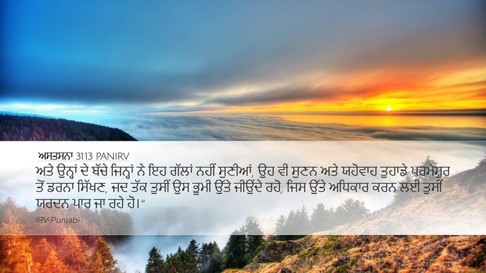 ਅਸਤਸਨਾ 31:13 PANIRV Bible Verse Image