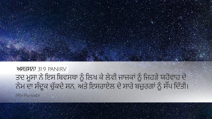 ਅਸਤਸਨਾ 31:9 PANIRV Bible Verse Image