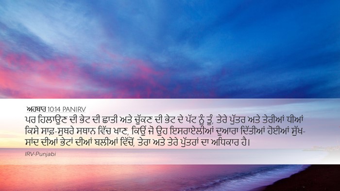 ਅਹਬਾਰ 10:14 PANIRV Bible Verse Image