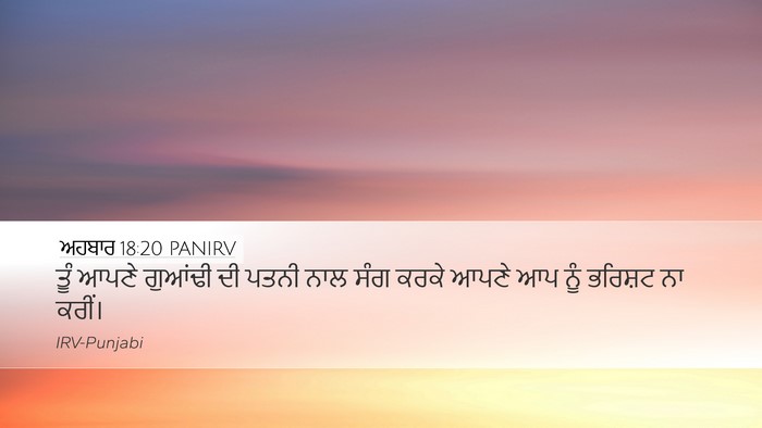 ਅਹਬਾਰ 18:20 PANIRV Bible Verse Image
