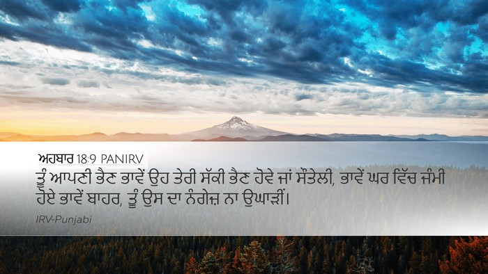 ਅਹਬਾਰ 18:9 PANIRV Bible Verse Image