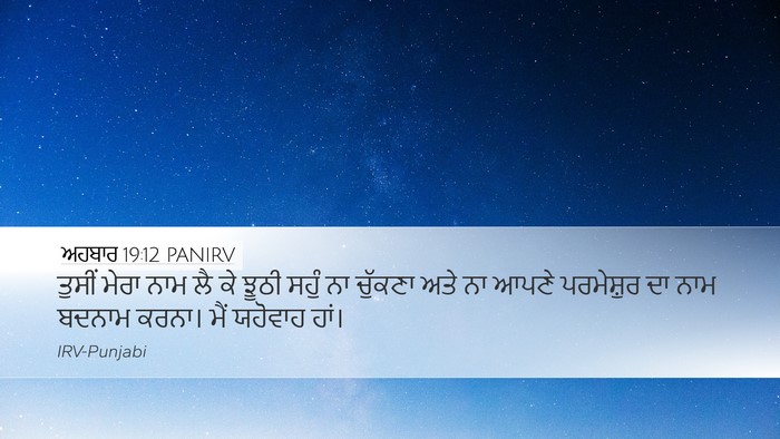 ਅਹਬਾਰ 19:12 PANIRV Bible Verse Image
