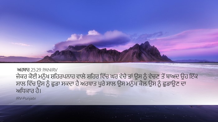 ਅਹਬਾਰ 25:29 PANIRV Bible Verse Image