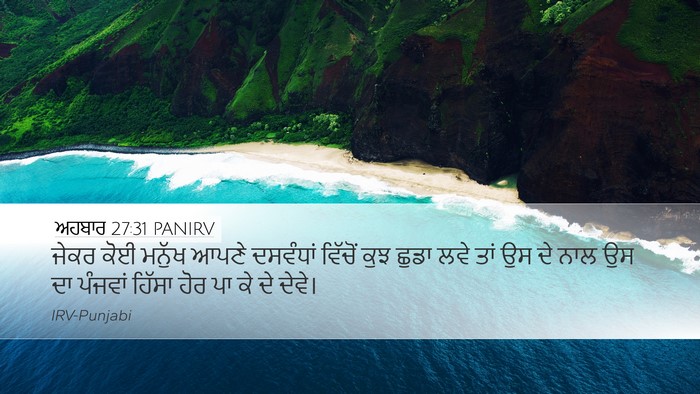 ਅਹਬਾਰ 27:31 PANIRV Bible Verse Image
