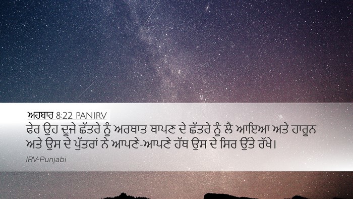 ਅਹਬਾਰ 8:22 PANIRV Bible Verse Image
