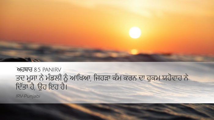 ਅਹਬਾਰ 8:5 PANIRV Desktop Wallpaper - ਤਦ ਮੂਸਾ ਨੇ ਮੰਡਲੀ - Desktop Bible Verse Wallpaper
