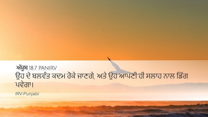 ਅੱਯੂਬ 18:7 PANIRV Bible Verse Image