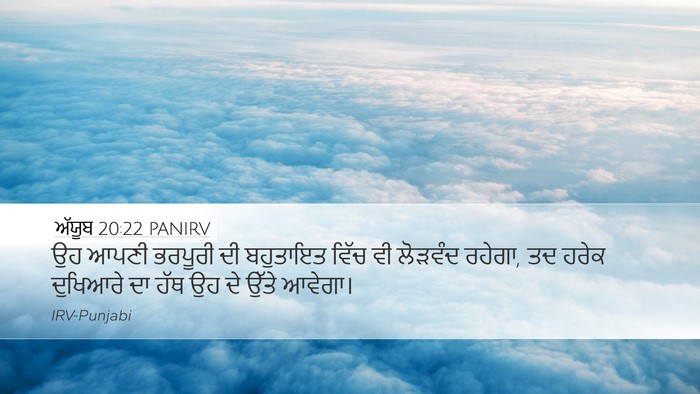 ਅੱਯੂਬ 20:22 PANIRV Bible Verse Image