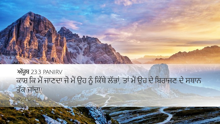 ਅੱਯੂਬ 23:3 PANIRV Bible Verse Image