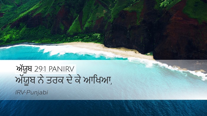 ਅੱਯੂਬ 29:1 PANIRV Desktop Wallpaper - ਅੱਯੂਬ ਨੇ ਤਰਕ ਦੇ ਕੇ - Desktop Bible Verse Wallpaper