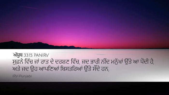 ਅੱਯੂਬ 33:15 PANIRV Bible Verse Image