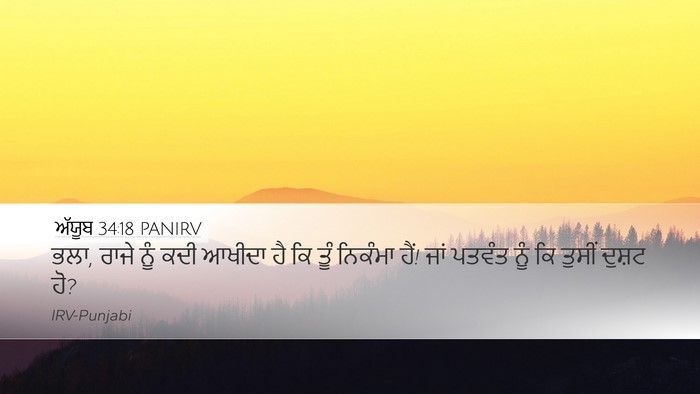 ਅੱਯੂਬ 34:18 PANIRV Bible Verse Image