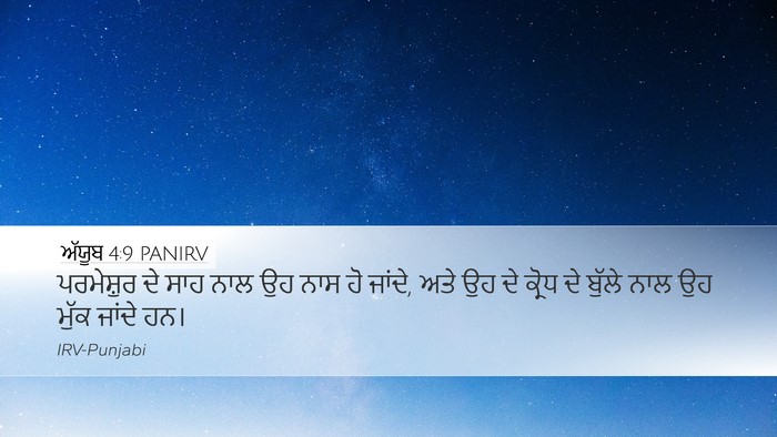 ਅੱਯੂਬ 4:9 PANIRV Bible Verse Image
