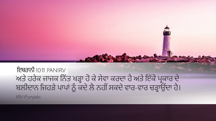 ਇਬਰਾਨੀ 10:11 PANIRV Bible Verse Image