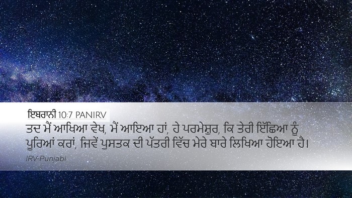 ਇਬਰਾਨੀ 10:7 PANIRV Bible Verse Image