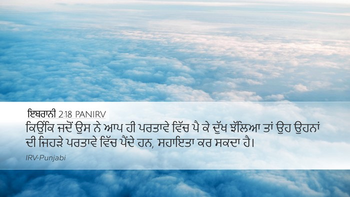 ਇਬਰਾਨੀ 2:18 PANIRV Bible Verse Image