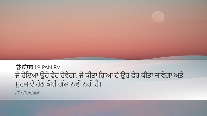ਉਪਦੇਸ਼ਕ 1:9 PANIRV Bible Verse Image