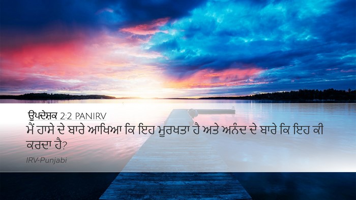 ਉਪਦੇਸ਼ਕ 2:2 PANIRV Bible Verse Image