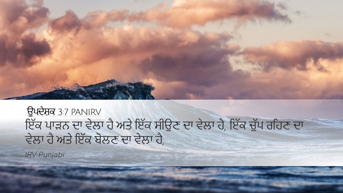 ਉਪਦੇਸ਼ਕ 3:7 PANIRV Bible Verse Image