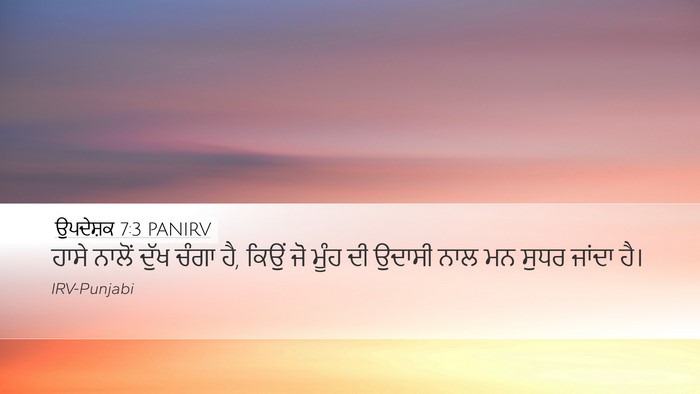 ਉਪਦੇਸ਼ਕ 7:3 PANIRV Bible Verse Image