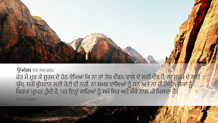 ਉਪਦੇਸ਼ਕ 9:11 PANIRV Bible Verse Image