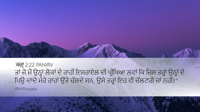ਕਜ਼ਾૃ 2:22 PANIRV Bible Verse Image