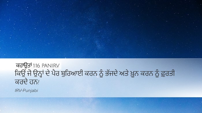 ਕਹਾਉਤਾਂ 1:16 PANIRV Bible Verse Image