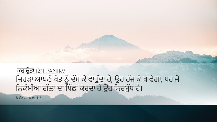 ਕਹਾਉਤਾਂ 12:11 PANIRV Bible Verse Image