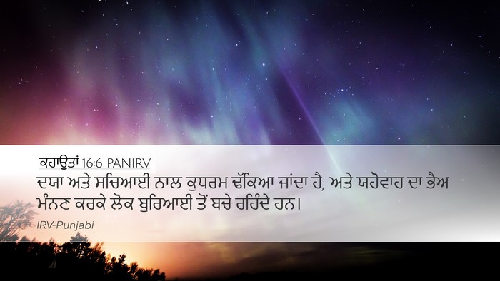 ਕਹਾਉਤਾਂ 16:6 PANIRV Bible Verse Image
