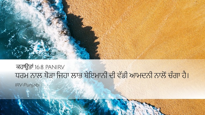 ਕਹਾਉਤਾਂ 16:8 PANIRV Bible Verse Image
