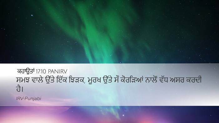 ਕਹਾਉਤਾਂ 17:10 PANIRV Bible Verse Image