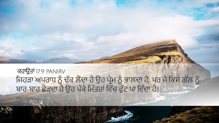 ਕਹਾਉਤਾਂ 17:9 PANIRV Bible Verse Image