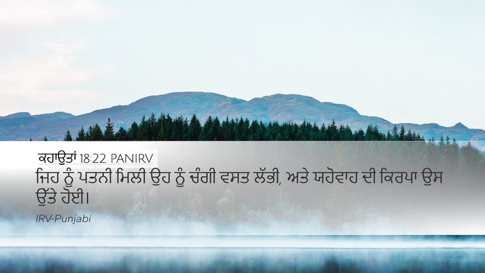 ਕਹਾਉਤਾਂ 18:22 PANIRV Bible Verse Image