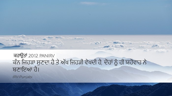 ਕਹਾਉਤਾਂ 20:12 PANIRV Bible Verse Image