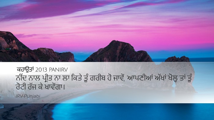 ਕਹਾਉਤਾਂ 20:13 PANIRV Bible Verse Image
