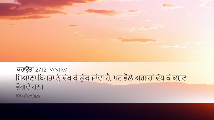ਕਹਾਉਤਾਂ 27:12 PANIRV Bible Verse Image