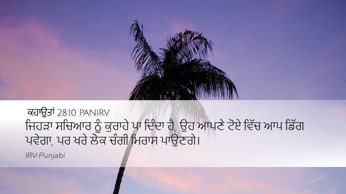 ਕਹਾਉਤਾਂ 28:10 PANIRV Bible Verse Image