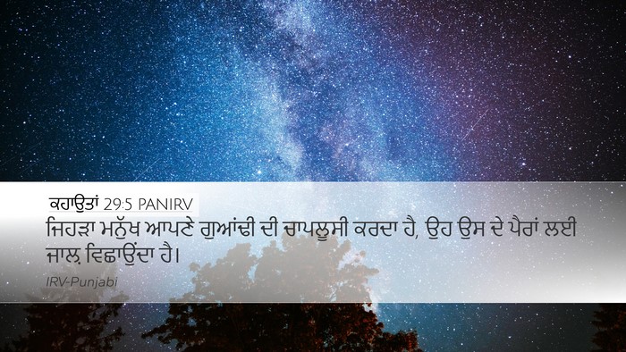 ਕਹਾਉਤਾਂ 29:5 PANIRV Bible Verse Image