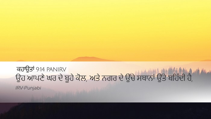 ਕਹਾਉਤਾਂ 9:14 PANIRV Bible Verse Image
