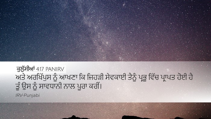 ਕੁਲੁੱਸੀਆਂ 4:17 PANIRV Bible Verse Image